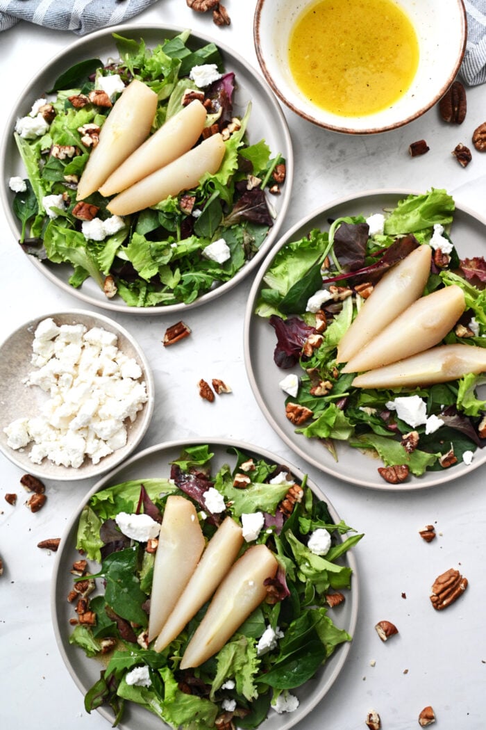 Poached Pear Salads