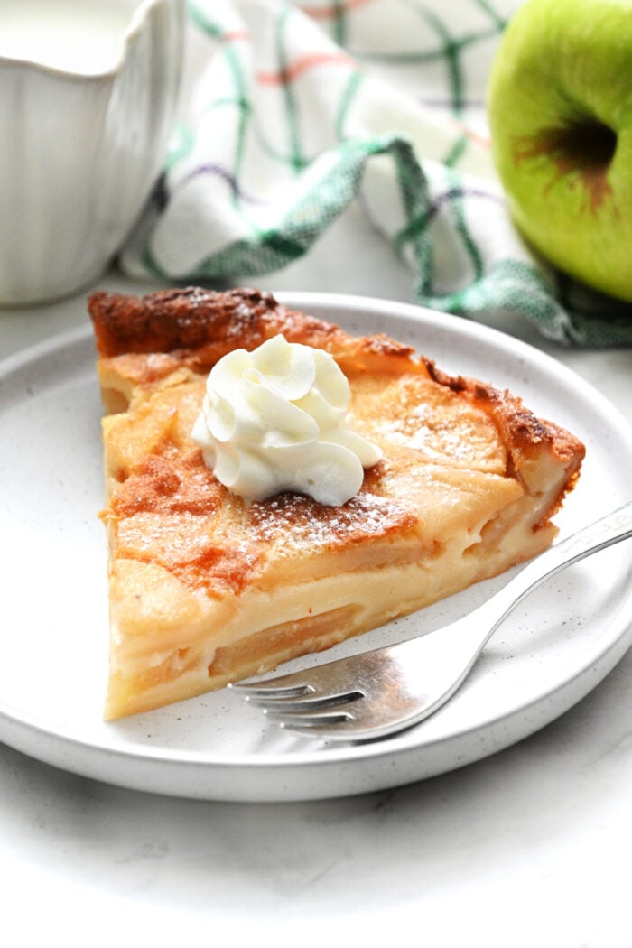 slice of apple flan