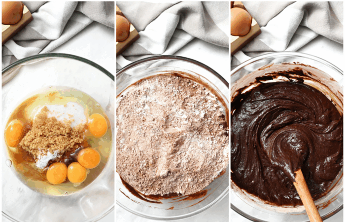 making a brownie mixture