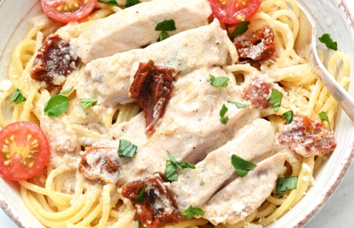 sliced chicken with Marry Me sauce