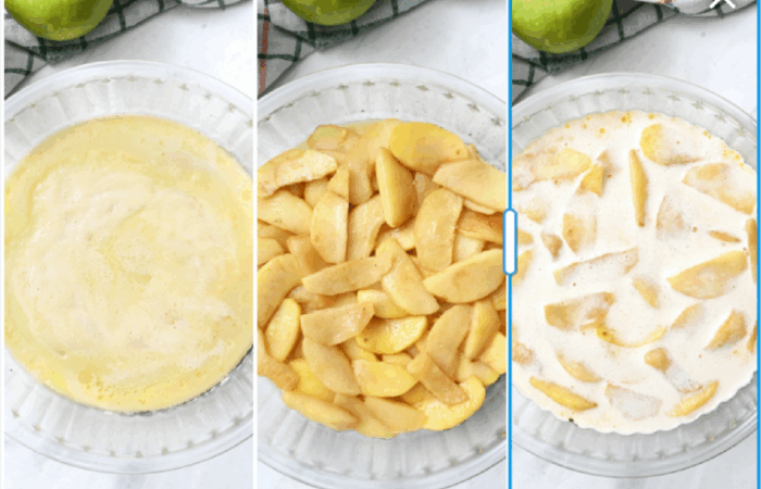 making an apple flan