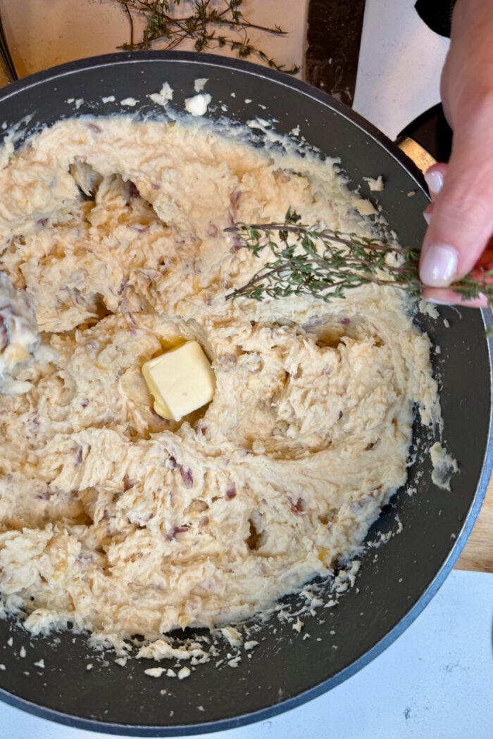 just mashed potatoes with butter and fresh thyme
