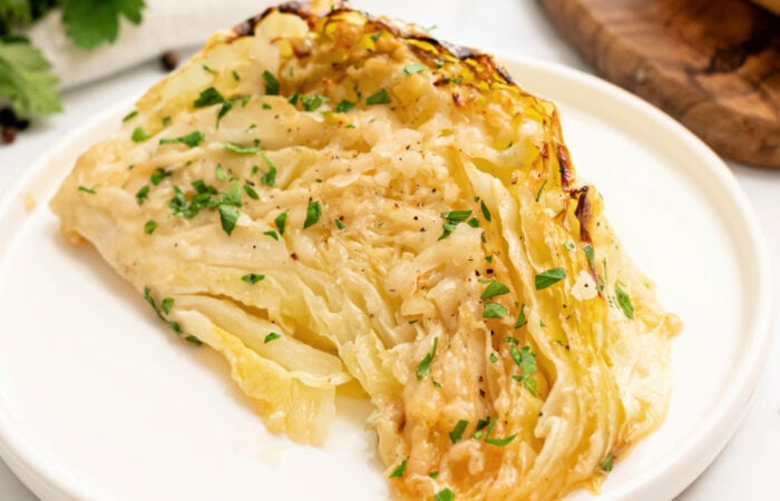 a cheesy wedge of cabbage