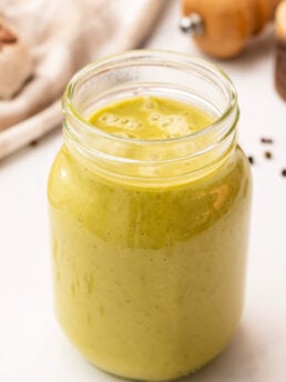 a jar of green enchilada sauce