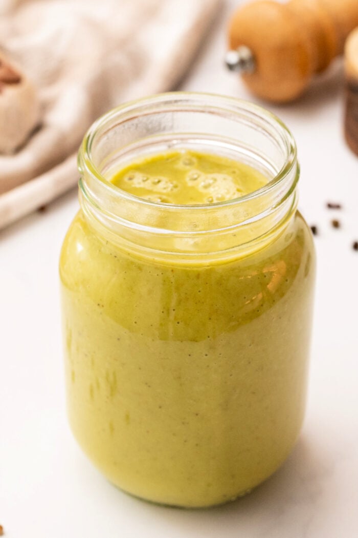 a jar of green enchilada sauce