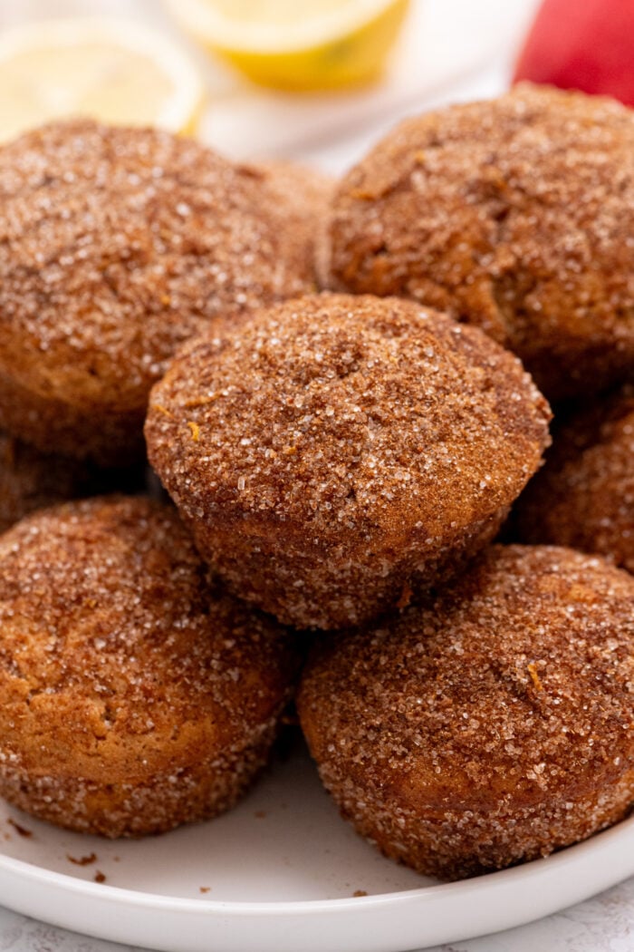 muffins rolled in cinnamon and sugar