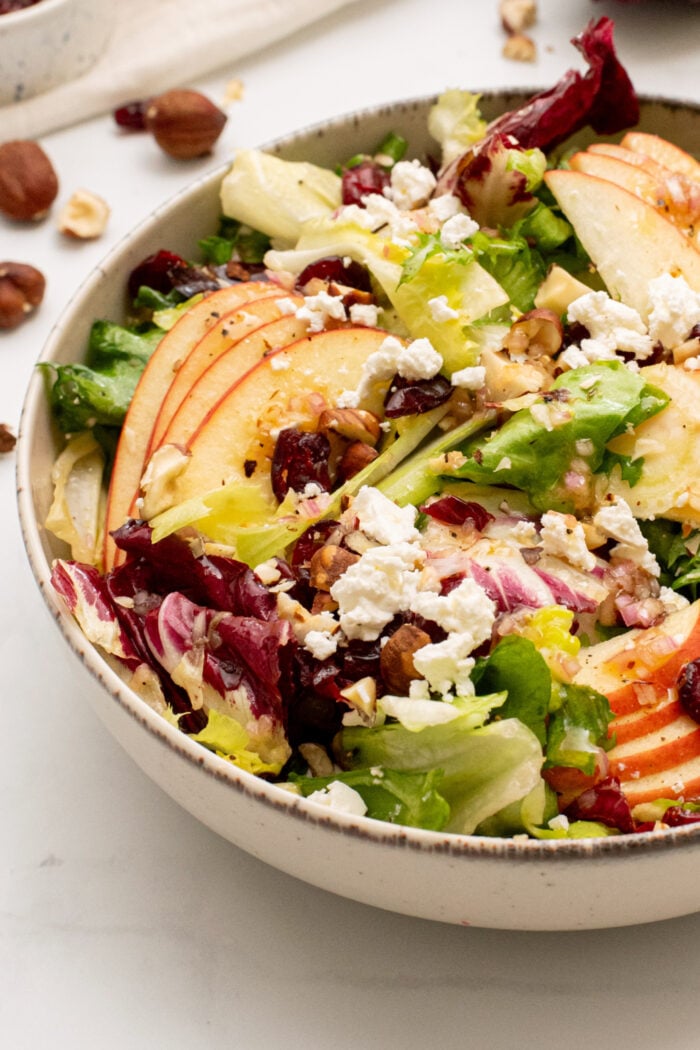 Salad with apples and cranberries