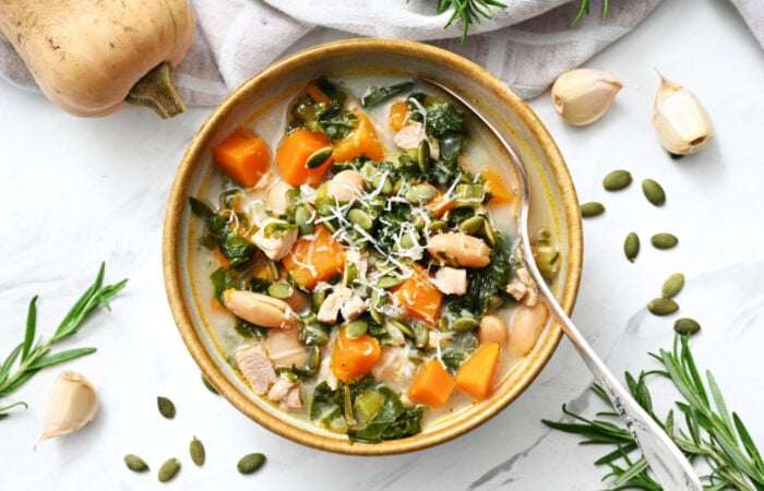 Butternut Squash Soups with Chicken