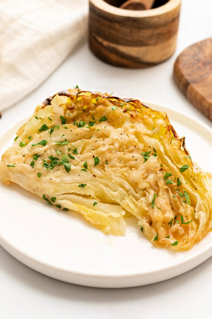 a Cabbage Steak with Parmesan