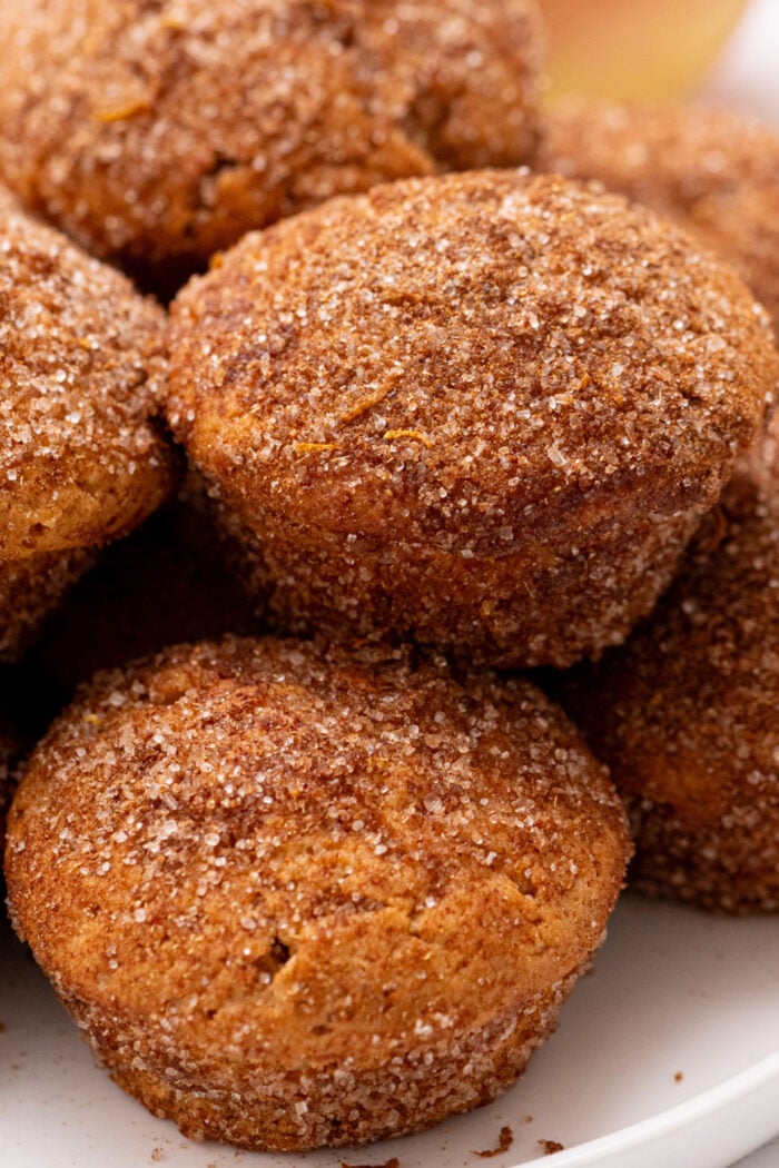 Apple muffins on a plate