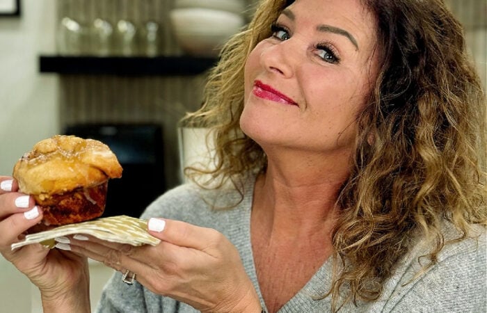 a bite of apple roll