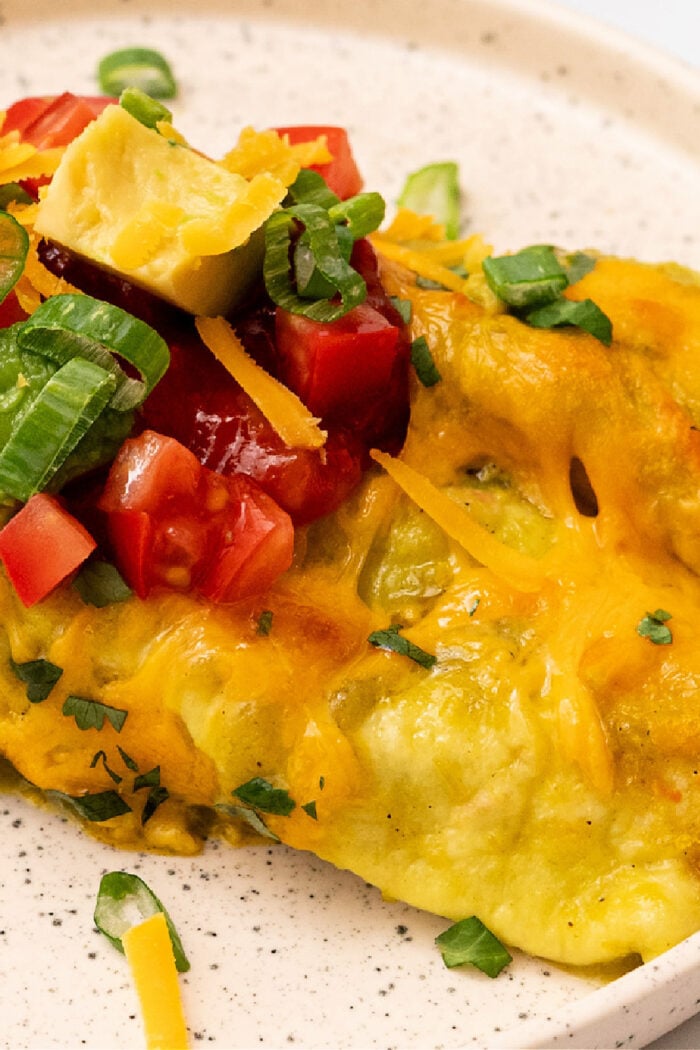 Beef Enchiladas with cheese and toppings