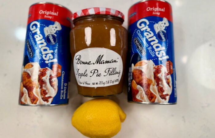 ingredients to make Cinnamon Roll Apple Pies