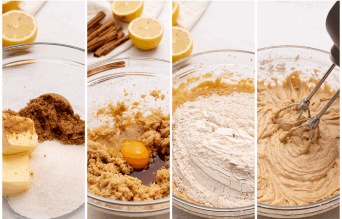 making an applesauce dough mixture