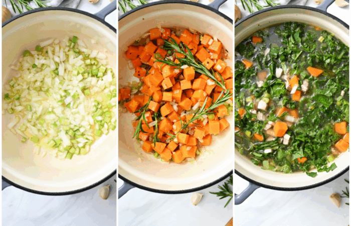 sautéing onions and butternut
