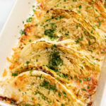 wedges of roasted cabbage