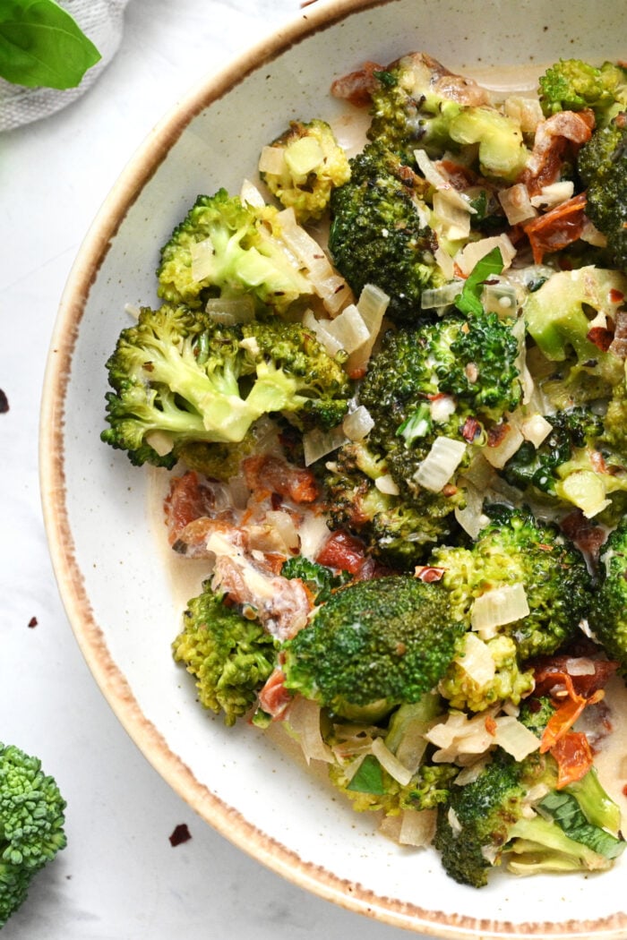 broccoli cooked the "marry me" style