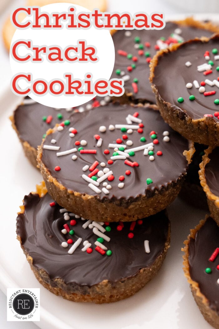 Christmas Crack Cookies with sprinkles