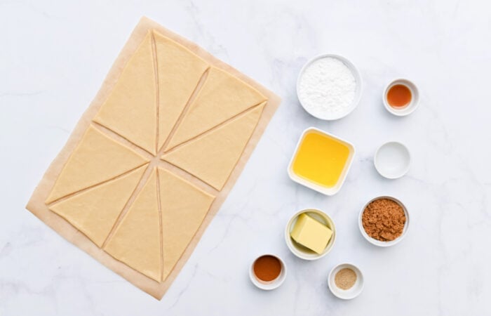 ingredients to make Crescent Cinnamon Rolls