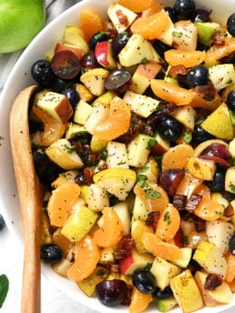 bow of Christmas Fruit Salad