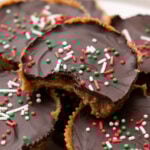 a bite of Christmas cookie