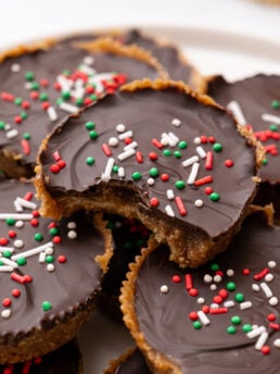 a bite of Christmas cookie