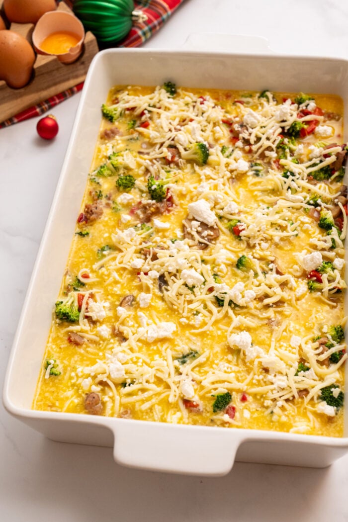 unbaked egg casserole