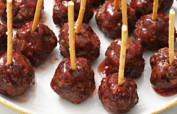 meatballs on a platter