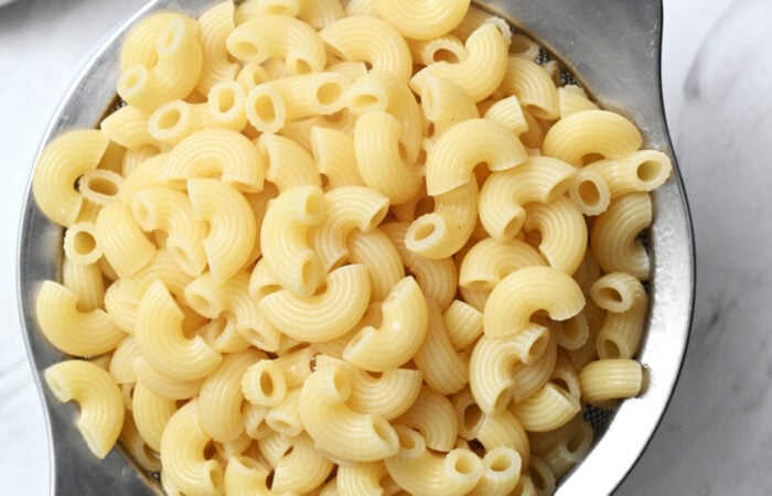 macaroni noodles, cooked