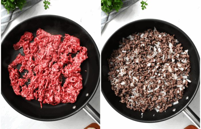 cooking ground beef