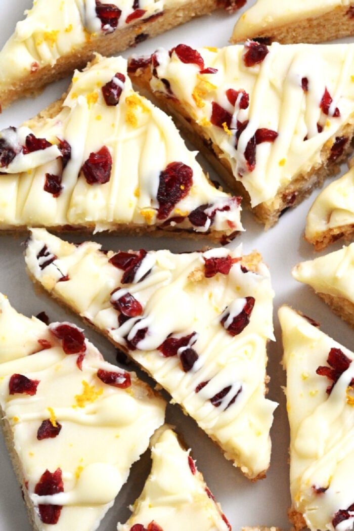 White Chocolate Cranberry Blondies