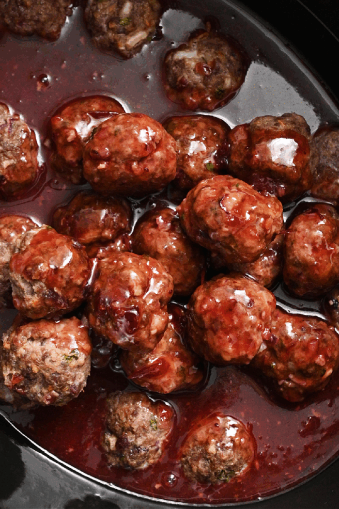 saucy crock pot meatballs