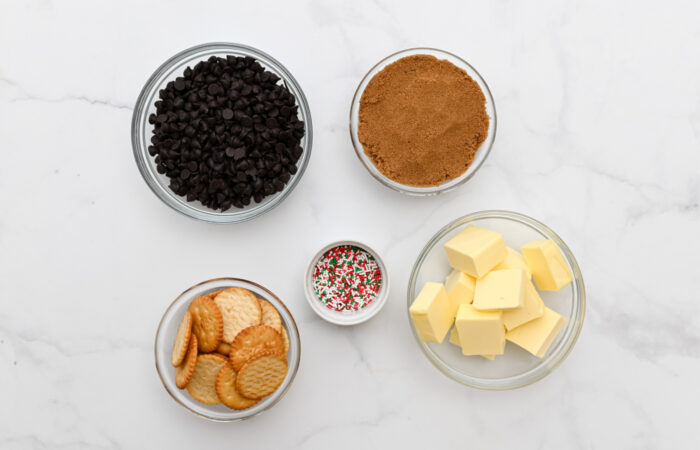 ingredients to make Christmas Crack Cookies