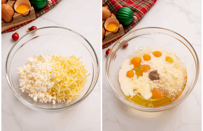 adding cottage cheese to eggs