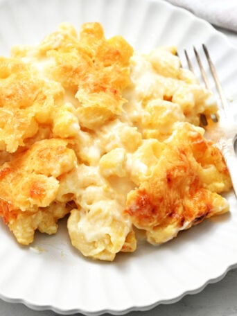a serving of Mac and Cheese No Roux