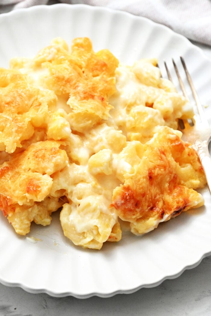 a serving of Mac and Cheese No Roux