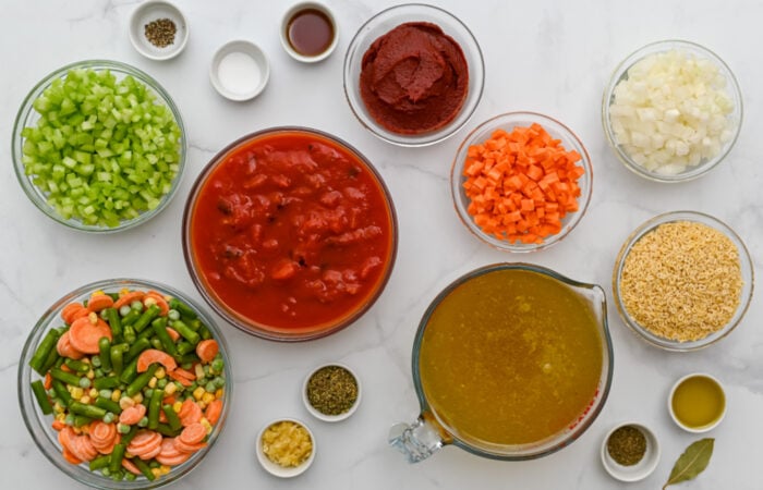 ingredients to make ABC Soup