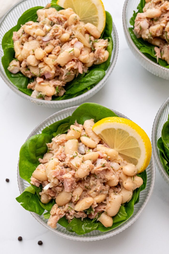 bowls of Tuna Bean Salad