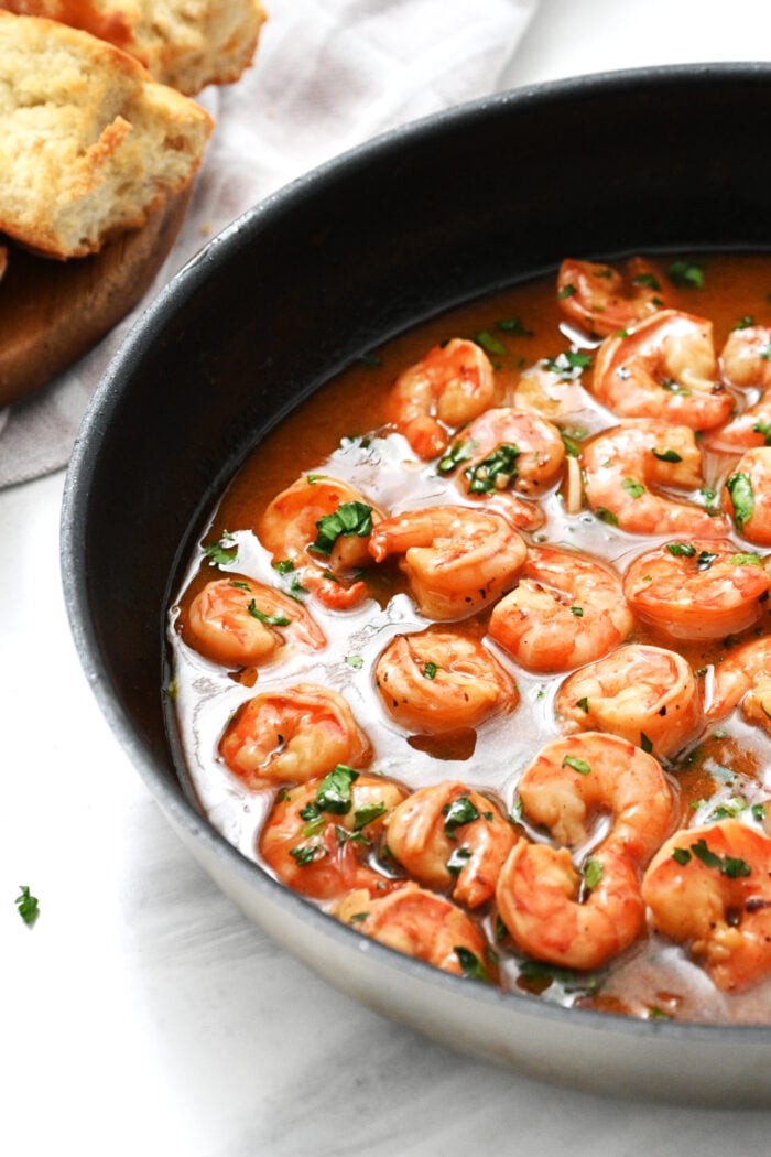 a saucy shrimp dish