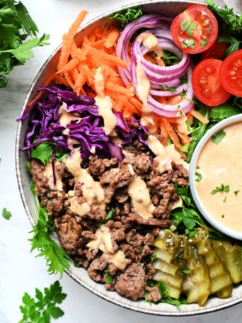 a Burger Bowl Recipe