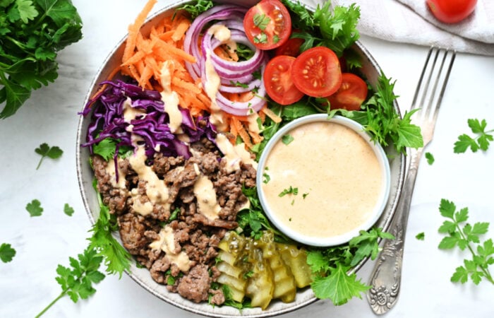 sauce with a Burger Bowl Recipe