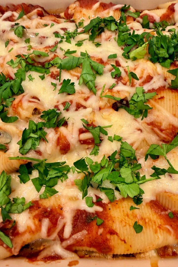 Stuffed Shells with Ricotta and Meat - Reluctant Entertainer