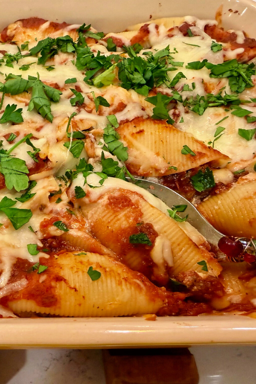 Stuffed Shells with Ricotta and Meat - Reluctant Entertainer