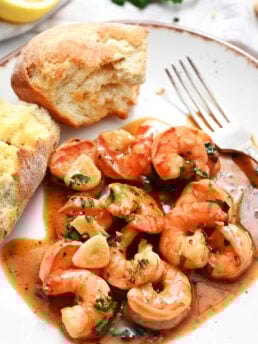serving of Spicy Shrimp Scampi recipe