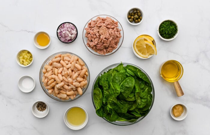 ingredients to maek Tuna and Bean Salad