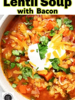 Lentil Soups with bacon recipe