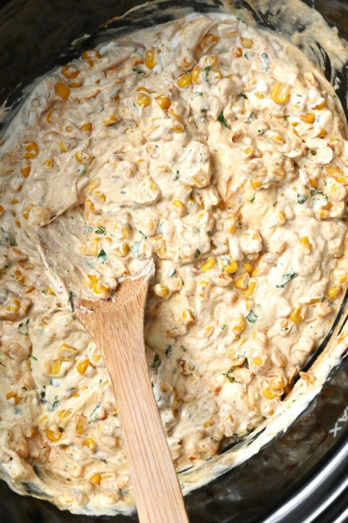cheesy Crock Pot Street Corn Dip