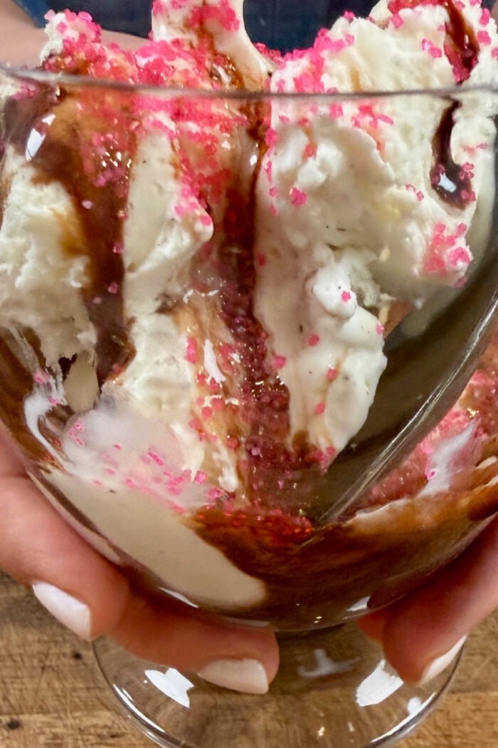 a serving of Homemade Chocolate Syrup