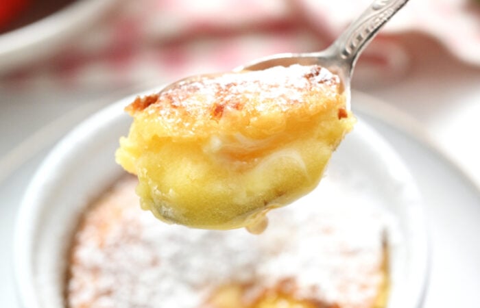 bite of white chocolate cake