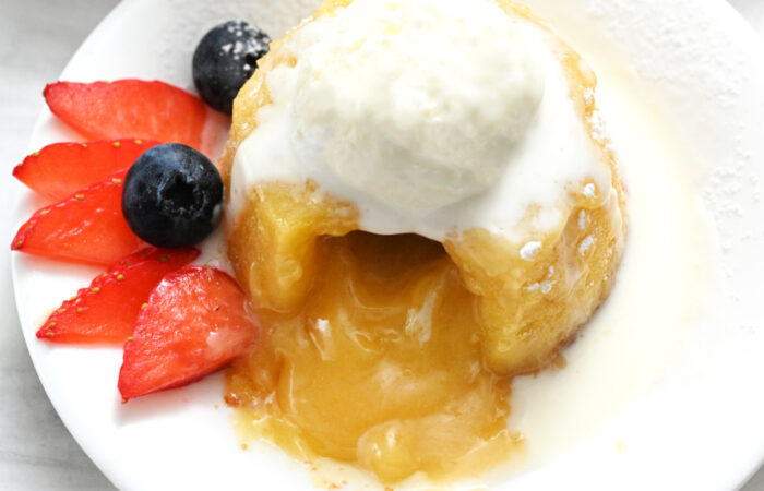 melty inside of lava cake